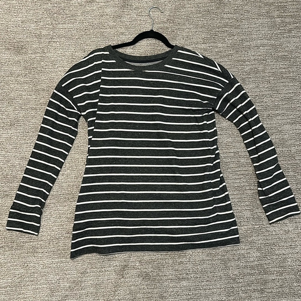 Lou & Grey Striped Sweater with zipper sides